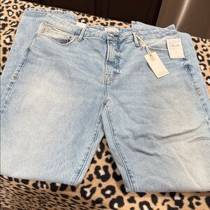 Good American Light Blue Straight Leg Jeans